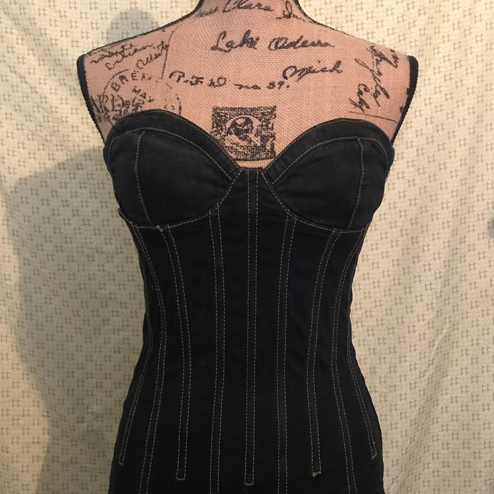 Dark Denim Fitted Dress